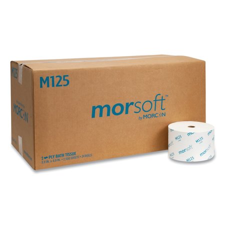 Morcon Paper Morsoft, Coreless, 2500 Sheets, White, 24 PK M125